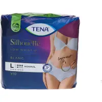 Tena Silhouette Norm wit - Lage Taille - Large- 4 x 10 stuks voordeelverpakking