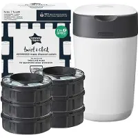 Tommee tippee Twist & Click luieremmer starterset - 6 navullingen - wit