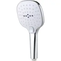 Big Buy Cooking Vierkante Douchekop 3 standen Chroom 12x3.1x24.5cm - Douchen - Douche - Badkamer - Handdouche - Waterbesparend - Anti kalk