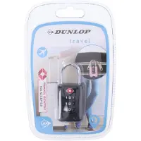 Dunlop 2x Reistassen slotje met TSA cijferslot zwart - Kofferslotjes