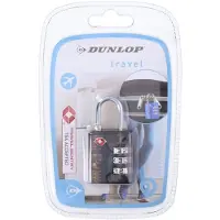 Dunlop Reistassen slotje met TSA cijferslot zwart - Kofferslotjes