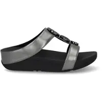 FitFlop Halo bead-circle metallic h-bar slides