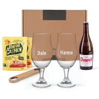 Yoursurprise Bier borrelpakket met gegraveerde glazen
