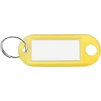 Combicraft Sleutellabels Transparant Geel - 100 stuks