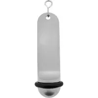 Combicraft Big Classic zilverkleurige hotel sleutelhanger incl. gedraaide s-haak - 5 stuks - géén gravering