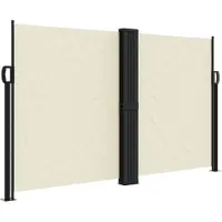 vidaXL Windscherm uittrekbaar 140x1200 cm crèmekleurig