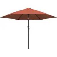 vidaXL Parasol met metalen paal 300 cm terracottakleurig