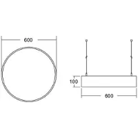 Brumberg Hanglamp Biro Circle, alu / grijs / zink, Werkkamer / Kantoor, Aluminium, Modern