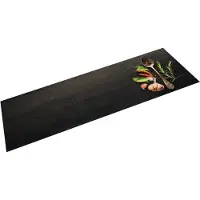 vidaXL Keukenmat wasbaar kruidenprint 45x150 cm fluweel