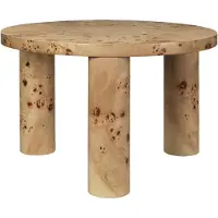 Ferm Living Post salontafel small Ø65 cm Burl veneer