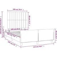 vidaXL Bedframe zonder matras 120x190 cm stof blauw