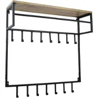 Loft42 Petri XL Kapstok - 15 haken - Metaal - Zwart - 100x105x30