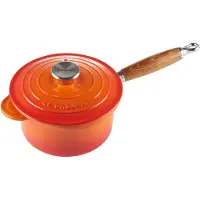 Le Creuset Gietijzeren Steelpan met Deksel Oranjerood 18cm
