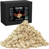Samba Premium aanmaakwokkels en aanmaakkrullen 2 kilo (ca 160 stuks) met lange brandduur voor veilig en natuurlijk aansteken van BBQ, haard en vuurkorf