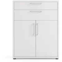 Hioshop Prisme archiefkast 2 lades en 2 deuren wit.