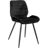NABER Stapelstoel V, frame zwart, bekleding zwart