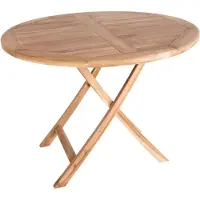 Ebuy24 Oline tuintafel Ø100 cm massief teakhout.