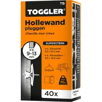 Toggler Hollewandplug Tb Kunststof - Diameter 8 Mm - 40 Stuks
