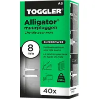 Toggler Alligator muurplug A8 Ø8mm (40 Stuks)