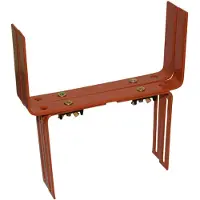 Geli Set van 2 verstelbare metalen balkon/muurbeugels 12 t/m 23,5 cm in de kleur terracotta - Plantenbakbeugels