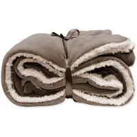 Unique living Plaid Lars Taupe 150 X 200 Cm