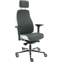 Sit And Move Therapod X2 HR Hoofdsteun - Middengrijs/Ashgrey Facet Wol - Bureaustoel
