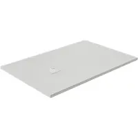Luca Varess Classy douchebak 120 x 80 cm composietmarmer mat wit rock structuur