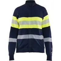 Blakläder 3472-1762 Dames Multinorm Sweatshirt met rits Marine/High Vis Geel maat S dames