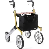TRUST CARE Let's Go Out - Rollator - Lichtgewicht 6,2kg - Beige/zilver