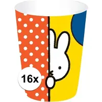 Merkloos 16x Nijntje drinkbekers 200 ml kinderverjaardag - Feestbekertjes