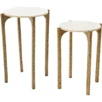 Light & Living bijzettafel kanae Ø45x64cm - set van 2