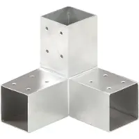 vidaXL Paalverbinding Y-vorm 71x71 mm gegalvaniseerd metaal