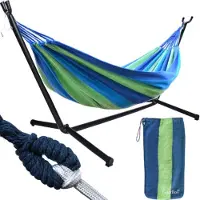 Gardlov Hangmat met frame - 200x150 cm - max. 200 kg - binnen & buiten