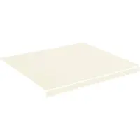 vidaXL Vervangingsdoek voor luifel 400x350 cm polyester crèmekleurig