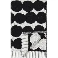 Marimekko Räsymatto handdoek zwart gastendoek 30 x 50 cm.