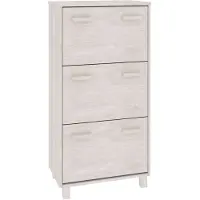 vidaXL - Schoenenkast - HAMAR - 59,5x35x117 - cm - massief - grenenhout - wit