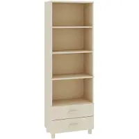 vidaXL Hoge kast HAMAR 60x35x180 cm massief grenenhout honingbruin