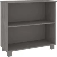 vidaXL Dressoir HAMAR 85x35x80 cm massief grenenhout lichtgrijs