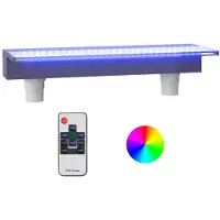 vidaXL Watervaloverlaat met RGB LED's 60 cm acryl