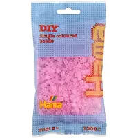 HAMA Beads Hama - 1 000 standaard MIDI parels (Ø5 mm) Transparant roze