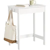 SoBuy Bureau Gaming Blanc 60x40x77cm avec Tiroir