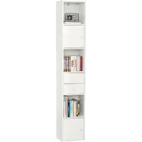 SoBuy Boekenkast - Kolomkast - Max. 40 kg - 33 x 42 x 188 cm - Wit