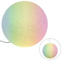 QAZQA Smart buitenlamp grijs 77 cm IP44 incl Wifi A60 - Nura