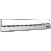 CombiSteel Professionele Gekoelde Opzetvitrine | 10x 1/3 GN | RVS | | 7489.5245 | Horeca