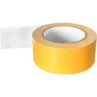 Kortpack - Dubbelzijdige linnen tape - 50mm x 25mtr - 1 Rol per verpakking - Hotmelt belijming - Geel witte kleur - (020.0153)
