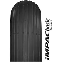 Impac Buitenband 400 x 100 (4.00-8) zwart lijnprofiel