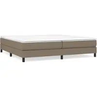 vidaXL Boxspring met matras stof taupe 200x200 cm