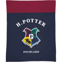 Harry Potter Fleece deken Premium, Hogwarts Logo - 125 x 150 cm - Polyester