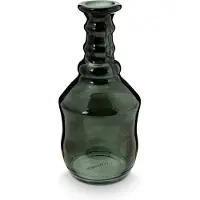 Vt wonen Vaas VT Wonen Glass Black Bottle Shape 11 x 23 cm