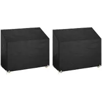 vidaXL Tuinbankhoezen 2 st 8 oogjes 160x70x70/88 cm polyetheen
